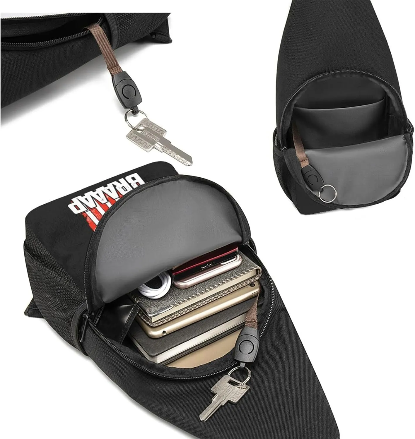 Dirt Bke Motocross American Flag Adjustable Fanny Pack Waist Bag For Travel Sports
