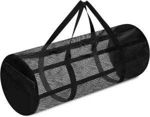 Diving Mesh Duffel Bag Large Capacity,Quick-Dry,Ventilation System for Freediving Scuba Diving Snorkeling,Beach Volleyball,Soccer,Spearfishing Ideal Companion for Beach Travel and Entertainment