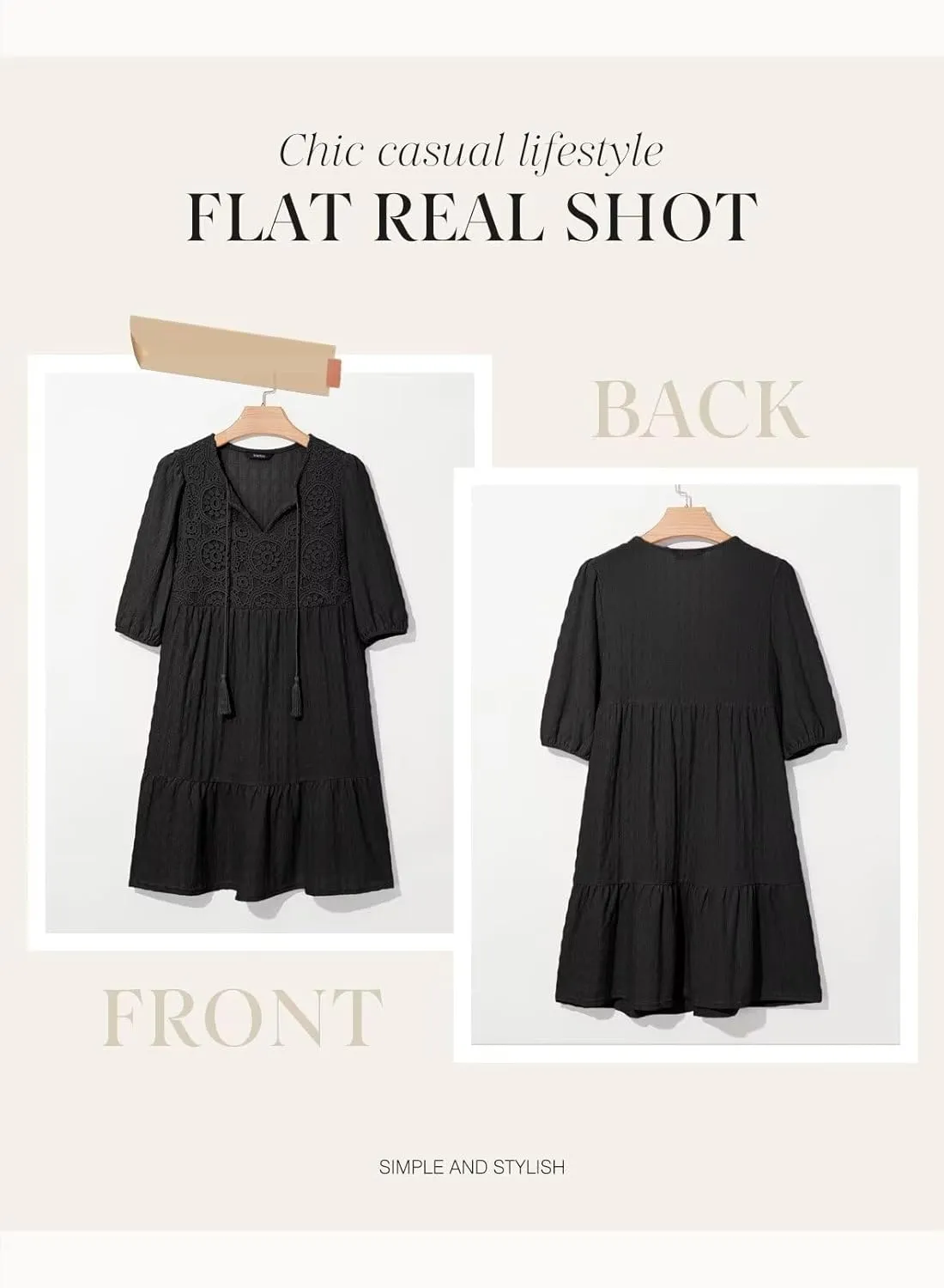 Dokotoo Womens Dresses Summer V Neck Drawstring Embroidered Half Sleeve Mini Dress Boho Dresses for Women 2025 Sundresses