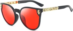 Dollger Rimless Skull Design Cat Eye Sunglasses UV400 Protection