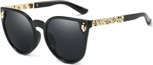 Dollger Rimless Skull Design Cat Eye Sunglasses UV400 Protection