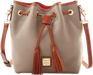 Dooney & Bourke Crossbody Bucket Bags for Women, Pebble Grain Leather Aimee Crossbody Drawstring Purse