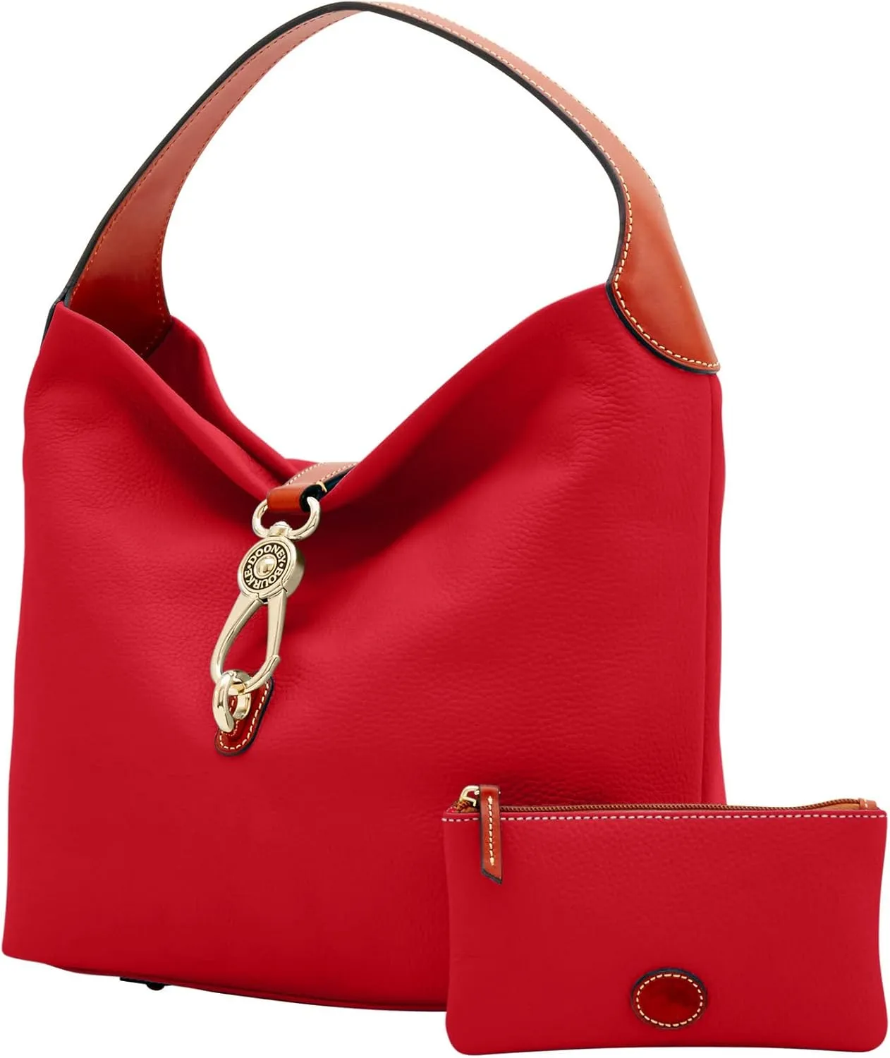 Dooney & Bourke Handbag & Wallet Set, Pebble Grain Leather Logo Lock Shoulder Bag and Coin Purse for Women