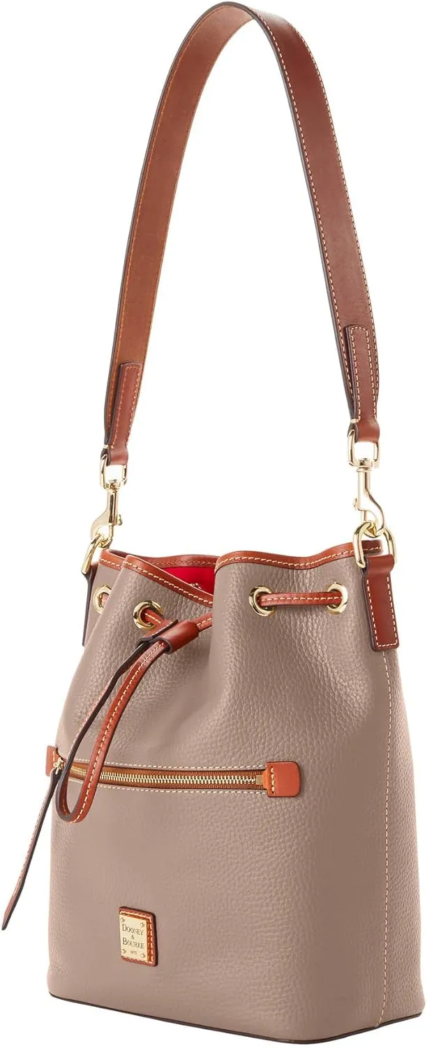 Dooney & Bourke Handbag, Pebble Grain Drawstring - Brown