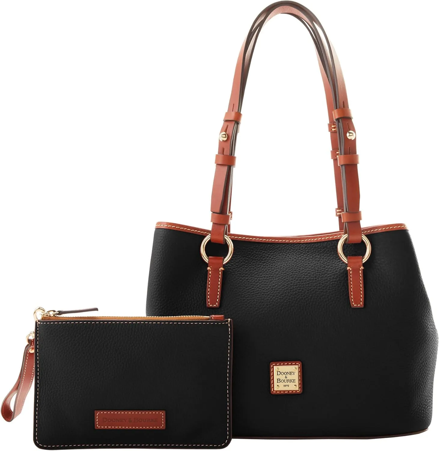Dooney & Bourke Handbags and Accessories, Pebble Grain Leather Briana Small Shoulder Bag with Wristlet Pouch