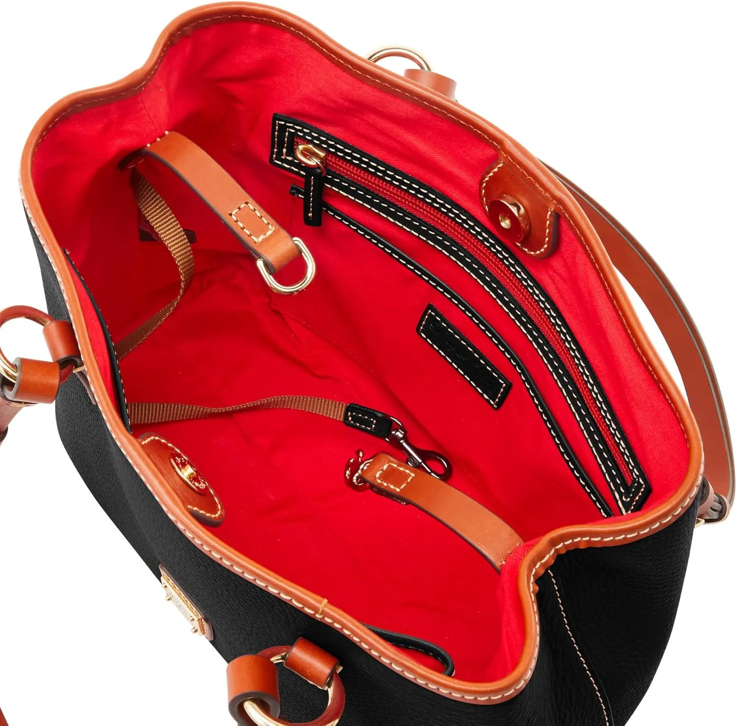 Dooney & Bourke Handbags and Accessories, Pebble Grain Leather Briana Small Shoulder Bag with Wristlet Pouch
