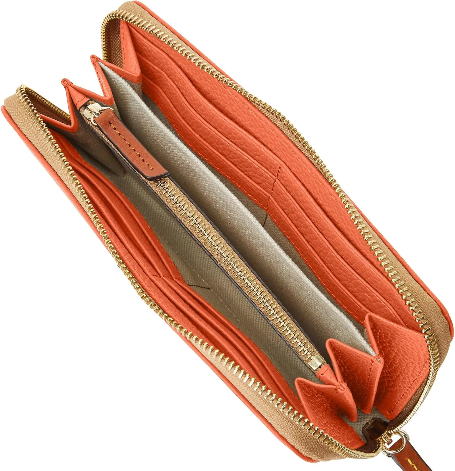 Dooney & Bourke Wallets for Women, Pebble Grain Leather Large Zip Around Wristlet with Removable Strap