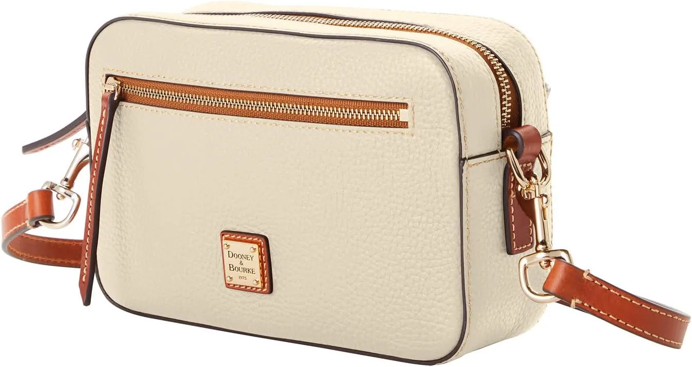 Dooney & Bourke Women's Camera Zip Crossbody in Pebble Grain Leather, Small Handbag with Adjustable Shoulder Strap