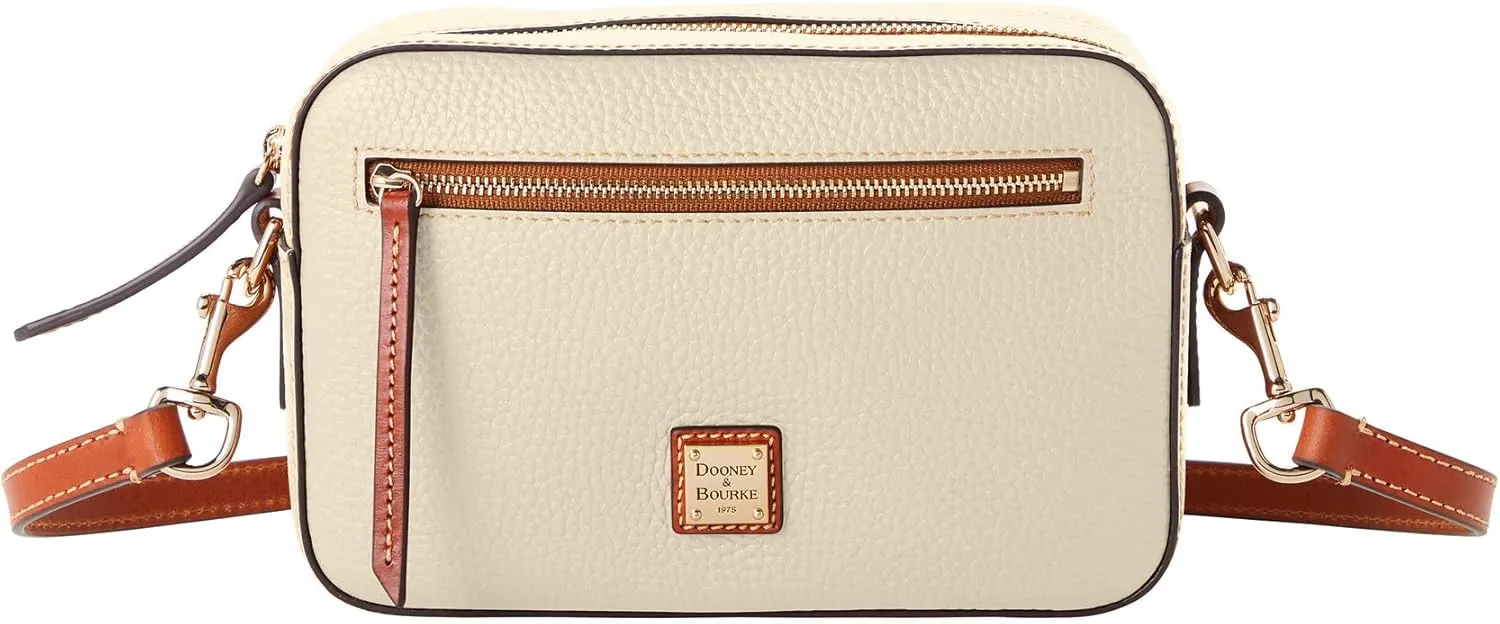 Dooney & Bourke Women's Camera Zip Crossbody in Pebble Grain Leather, Small Handbag with Adjustable Shoulder Strap