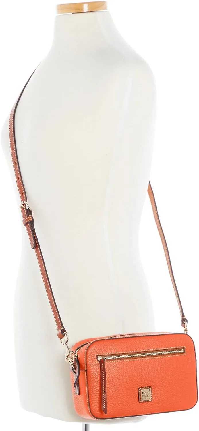 Dooney & Bourke Women's Camera Zip Crossbody in Pebble Grain Leather, Small Handbag with Adjustable Shoulder Strap