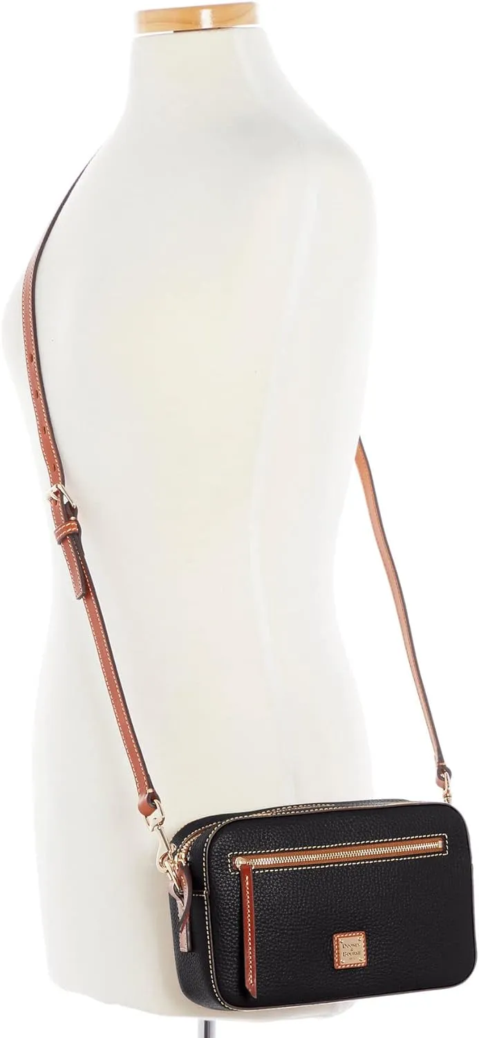 Dooney & Bourke Women's Camera Zip Crossbody in Pebble Grain Leather, Small Handbag with Adjustable Shoulder Strap