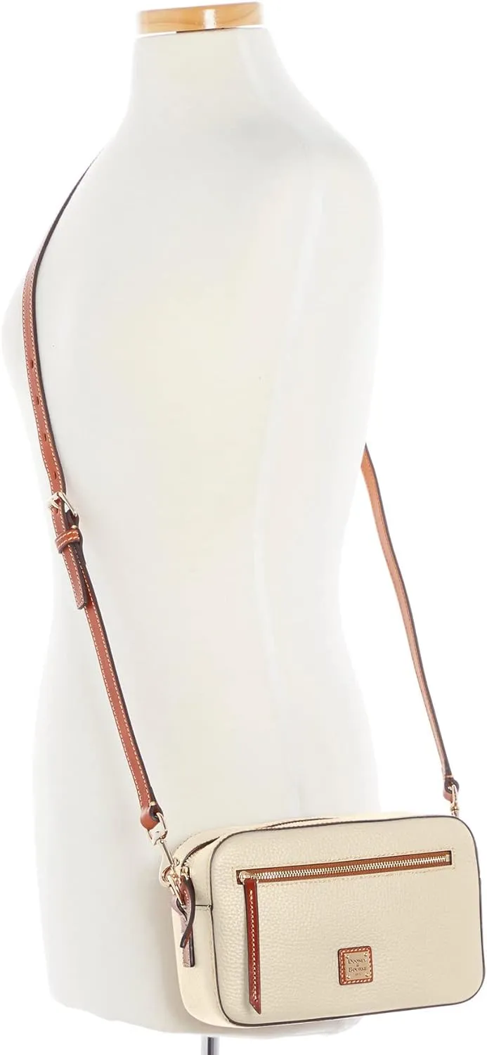 Dooney & Bourke Women's Camera Zip Crossbody in Pebble Grain Leather, Small Handbag with Adjustable Shoulder Strap