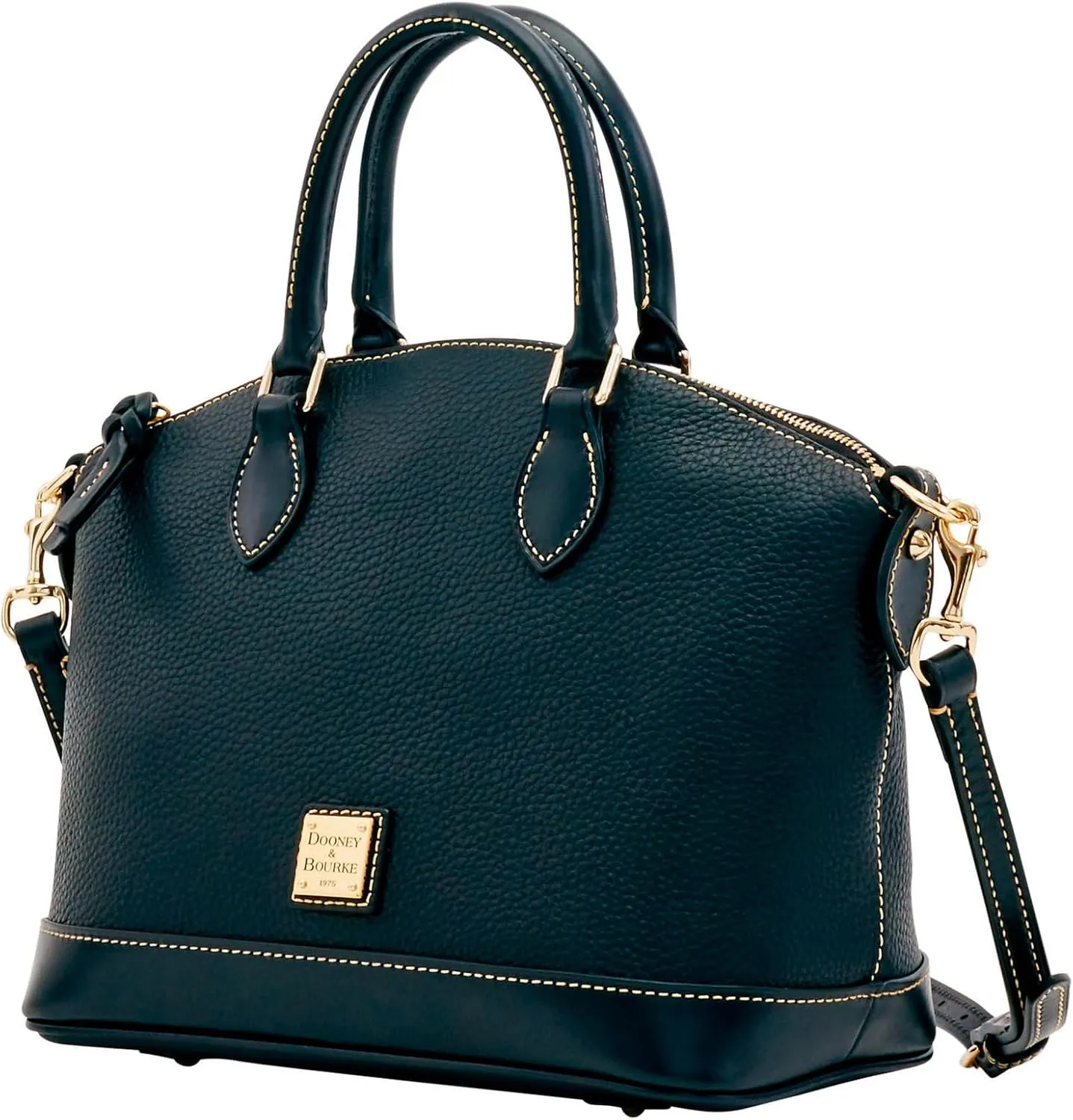 Dooney & Bourke Women's Darcy Satchel in Pebble Grain Leather, Large Handbag with Dual Handles & Adjustable Crossbody Strap