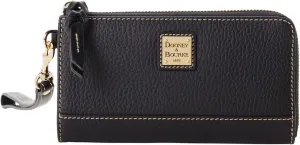 Dooney & Bourke Women's Folded Zip Wristlet in Pebble Grain Leather, with Detachable Wrist Strap