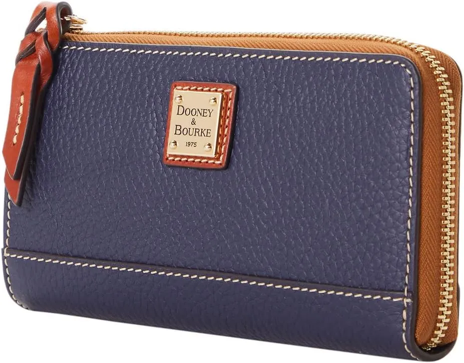 Dooney & Bourke Women's Folded Zip Wristlet in Pebble Grain Leather, with Detachable Wrist Strap