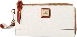 Dooney & Bourke Women's Folded Zip Wristlet in Pebble Grain Leather, with Detachable Wrist Strap
