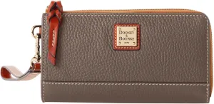 Dooney & Bourke Women's Folded Zip Wristlet in Pebble Grain Leather, with Detachable Wrist Strap