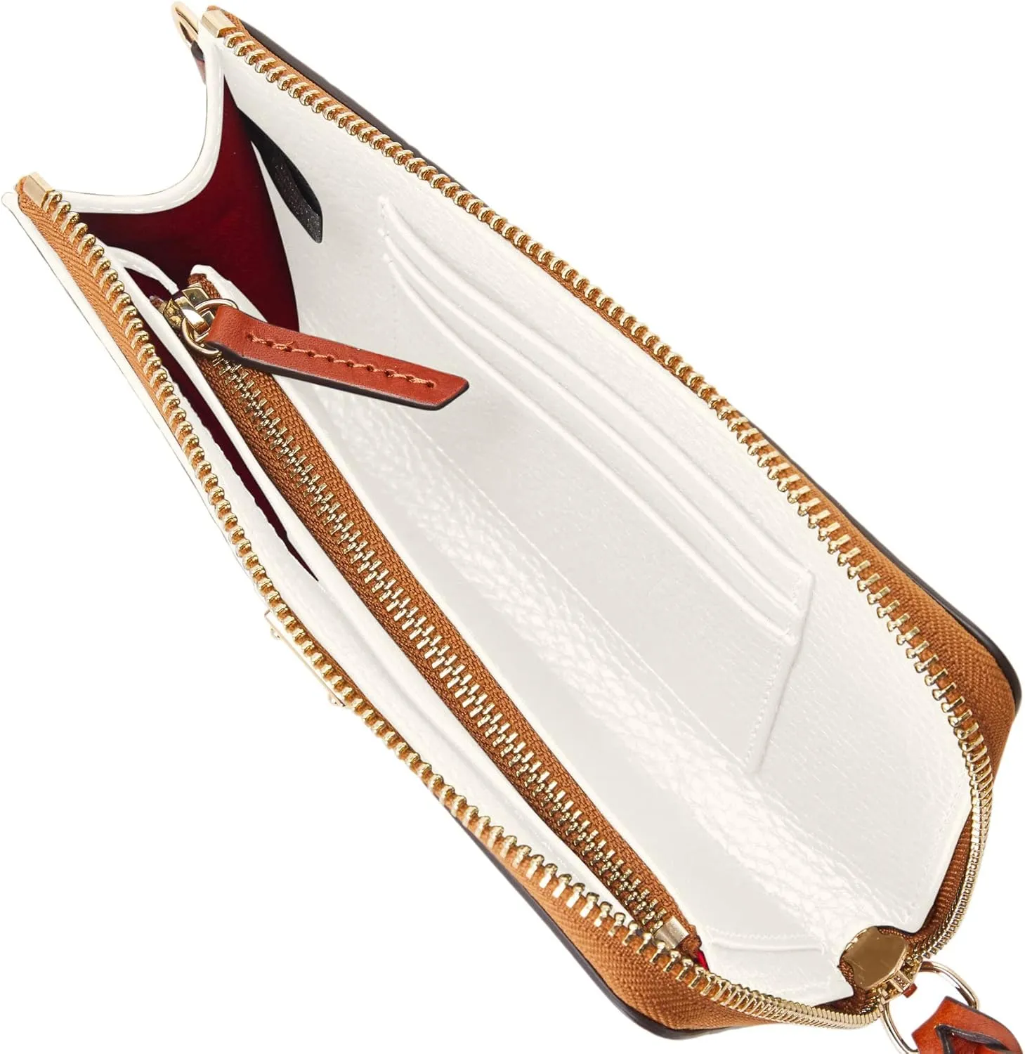 Dooney & Bourke Women's Folded Zip Wristlet in Pebble Grain Leather, with Detachable Wrist Strap