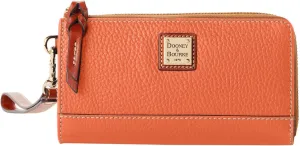 Dooney & Bourke Women's Folded Zip Wristlet in Pebble Grain Leather, with Detachable Wrist Strap