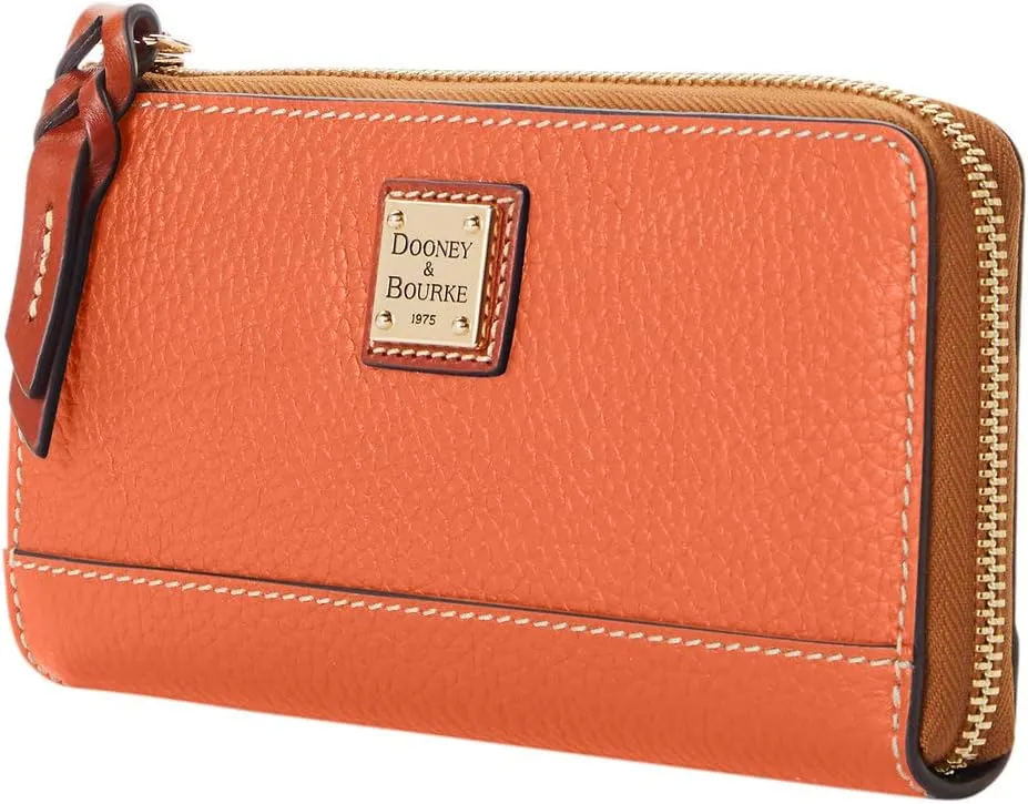 Dooney & Bourke Women's Folded Zip Wristlet in Pebble Grain Leather, with Detachable Wrist Strap