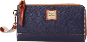 Dooney & Bourke Women's Folded Zip Wristlet in Pebble Grain Leather, with Detachable Wrist Strap