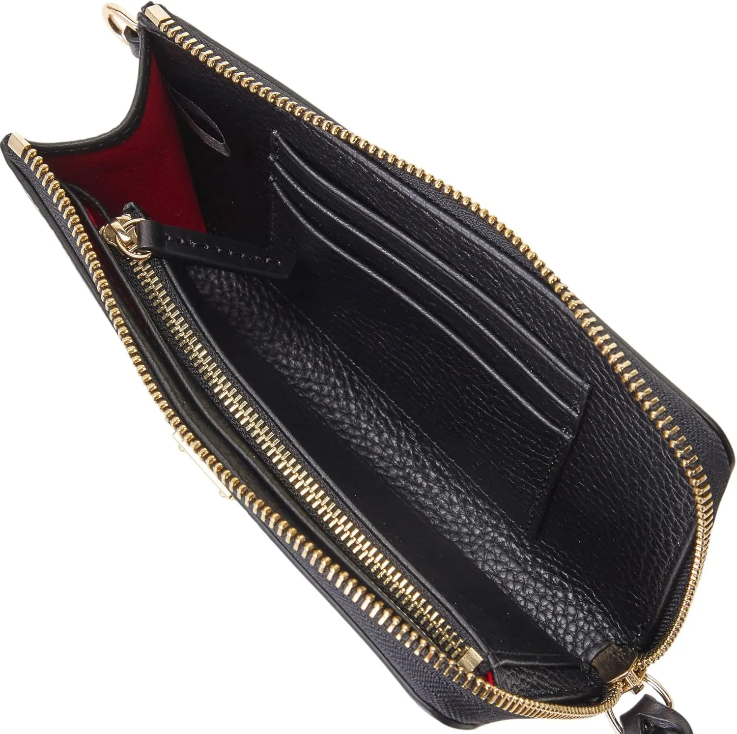 Dooney & Bourke Women's Folded Zip Wristlet in Pebble Grain Leather, with Detachable Wrist Strap