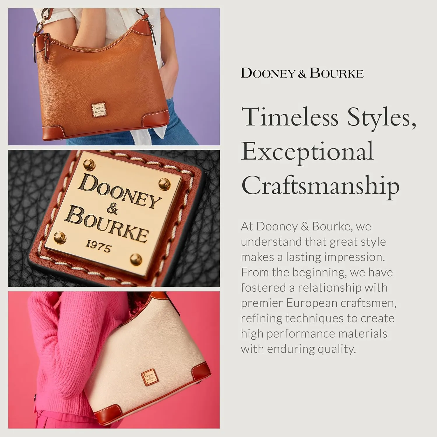 Dooney & Bourke Women's Large Zip Around Wristlet Crossbody in Pebble Grain Leather, with Detachable Shoulder Strap