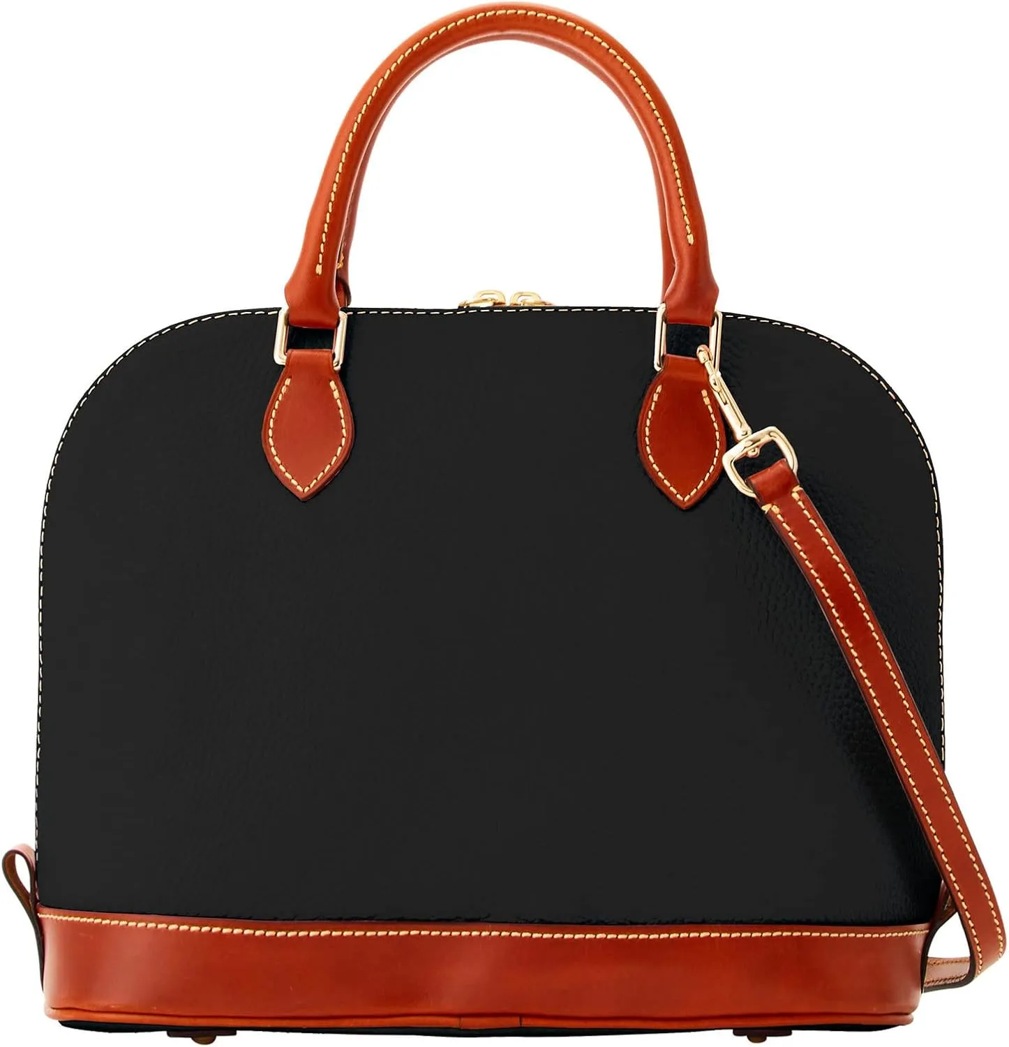Dooney & Bourke Women's Zip Zip Satchel in Pebble Grain Leather, Large Handbag with Adjustable & Detachable Shoulder Strap