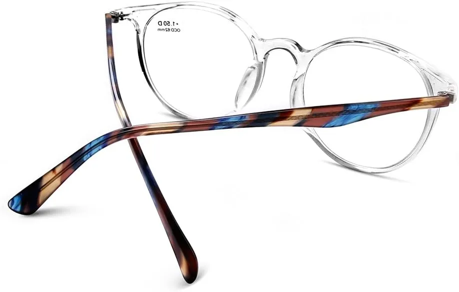 DOOViC Italy Design Fashion Reading Glasses for Women Men Stylish Clear Frames Readers with Case  1.50 Strength