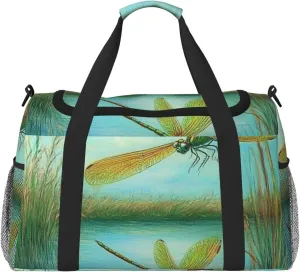 Dragonflies In Flight Travel Duffel Bag Tote Bag Sports Gym Bag For Women And Men