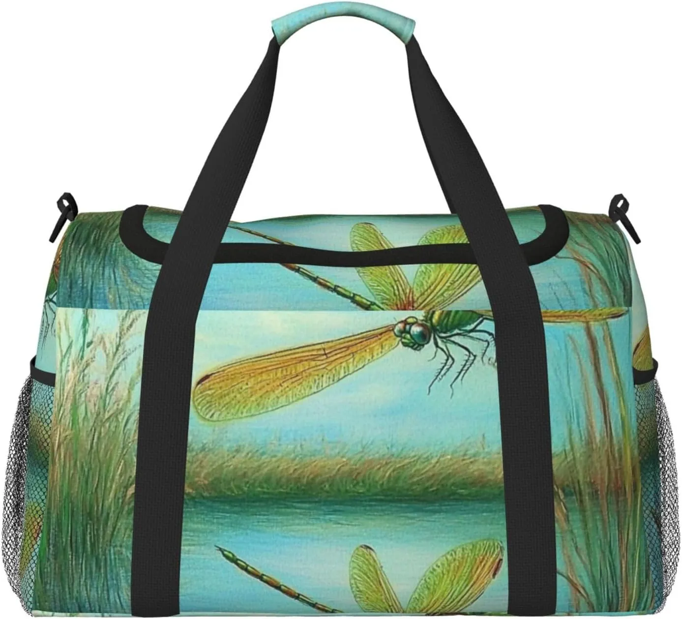 Dragonflies In Flight Travel Duffel Bag Tote Bag Sports Gym Bag For Women And Men