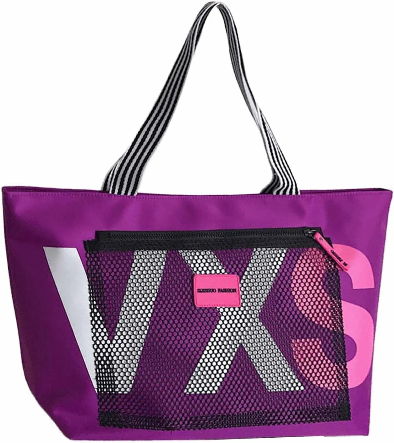 Dry wet separation Korean style super large capacity beach travel shopping bag letter women's tote bag