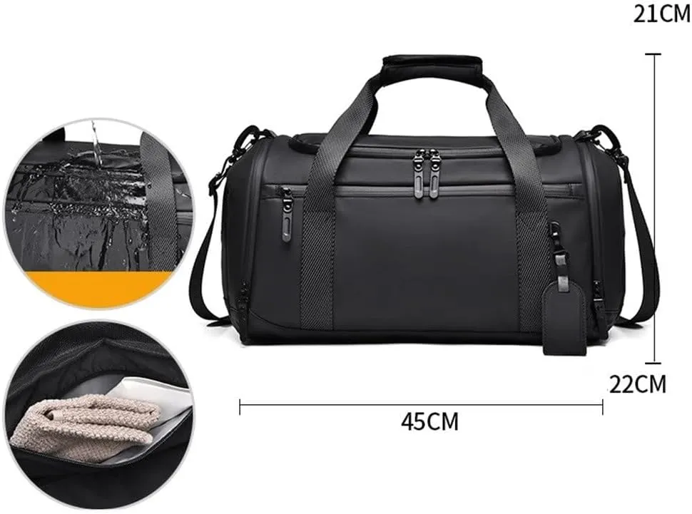Duffle Bag Compartment Handbag Travelling Luggage Bag for Travel, Workout(Black)