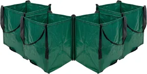 DURASACK Heavy Duty Storage Tote Bag 22-Gallon Rugged Woven Polypropylene Moving Bag, Reusable Self-Standing Design, Holds up to 500 Pounds, Pack of 4, Green