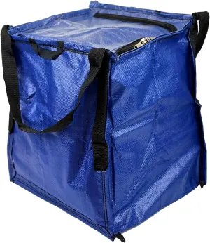 DURASACK Heavy Duty Storage Tote Bag with Zipper Top 22-Gallon Rugged Woven Polypropylene Moving Bag, Reusable Self-Standing Design, Holds up to 500 Pounds, Single, Blue