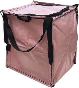 DURASACK Heavy Duty Storage Tote Bag with Zipper Top 22-Gallon Rugged Woven Polypropylene Moving Bag, Reusable Self-Standing Design, Holds up to 500 Pounds, Single, Mauve