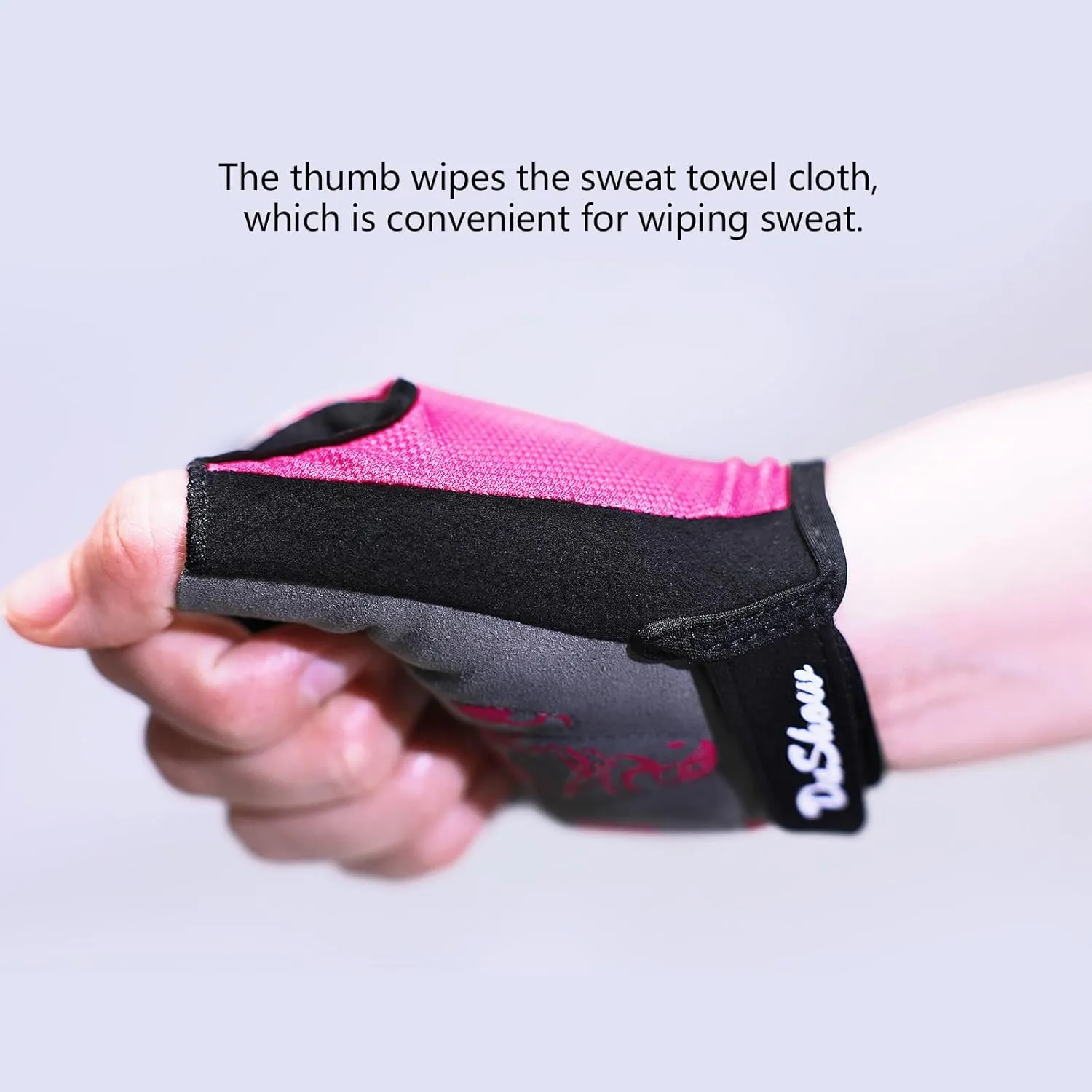 DuShow Women Half Finger Cycling Gloves,Gel Padded Anti-Slip Shock-Absorbing Mountain Road Bicycle Biking Bike Short Fingerless Gloves
