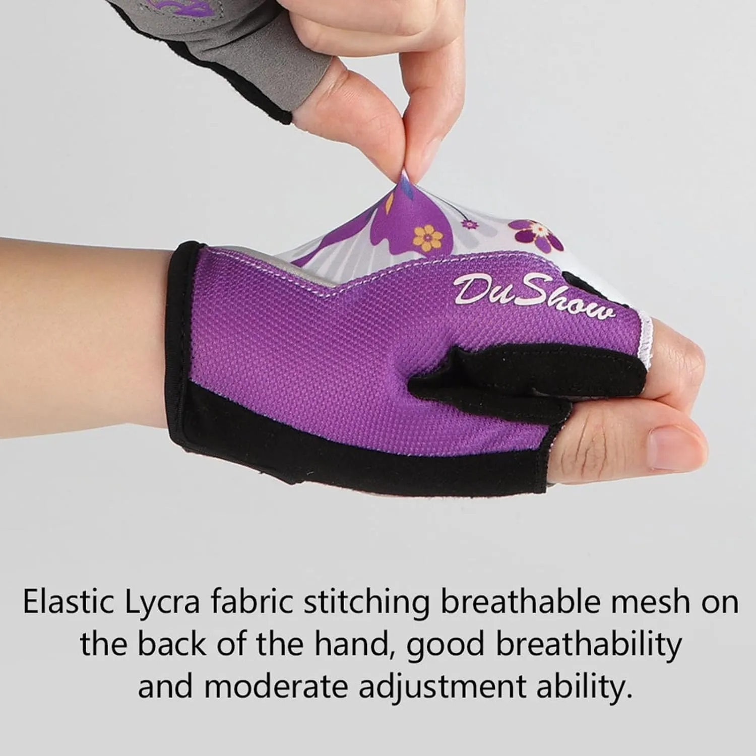 DuShow Women Half Finger Cycling Gloves,Gel Padded Anti-Slip Shock-Absorbing Mountain Road Bicycle Biking Bike Short Fingerless Gloves