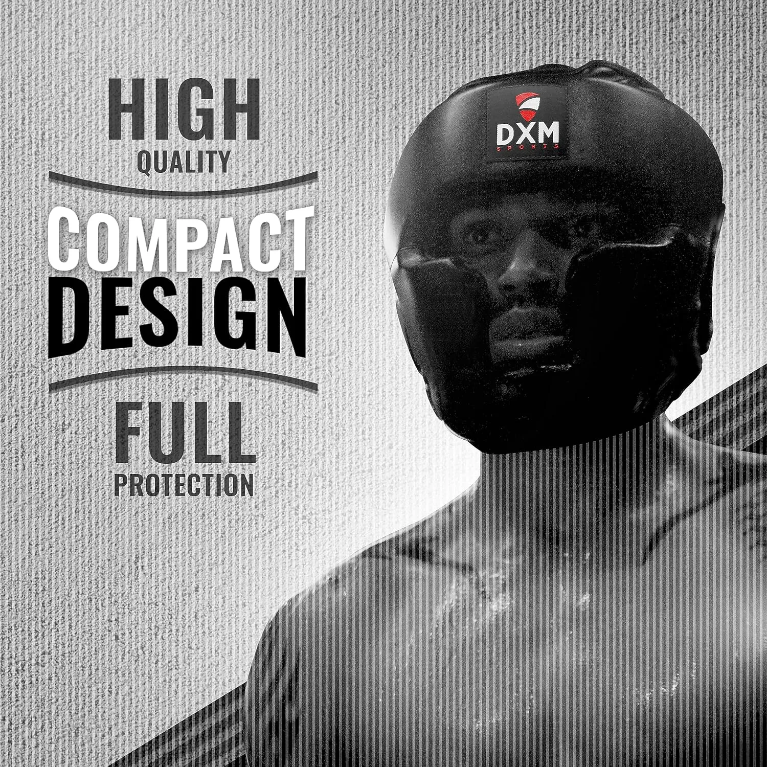 DXM SPORTS Boxing Headgear for MMA Training, Sparring Kickboxing - Adjustable Safety Head Guard for Muay Thai, Karate, Taekwondo