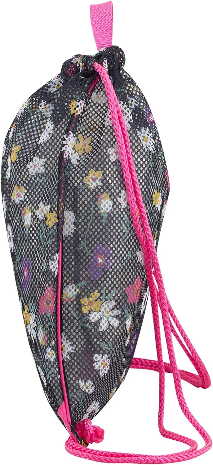 Eastsport Sport Lightweight Mesh Beach Bag Drawstring Sackpack Backpack for Travel, Gym, College, Shopping
