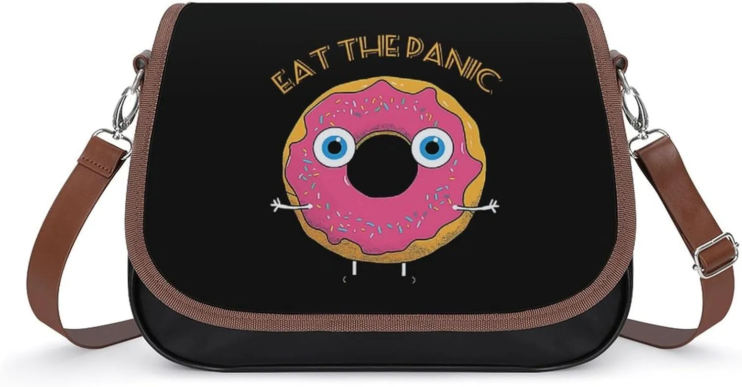 Eat The Panic Evil Eye Crossbody Shoulder Messenger Women Bag Pu Leather Office Work Business for Handbag Crossbody Bag