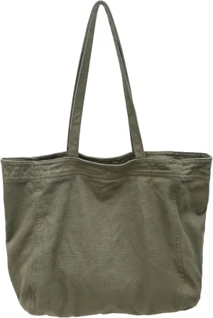 Economical Cotton Canvas Tote Bag,Women Hobo Shoulder Bag Crossbody Handbag with 3 External Pocket,Zipper Closure