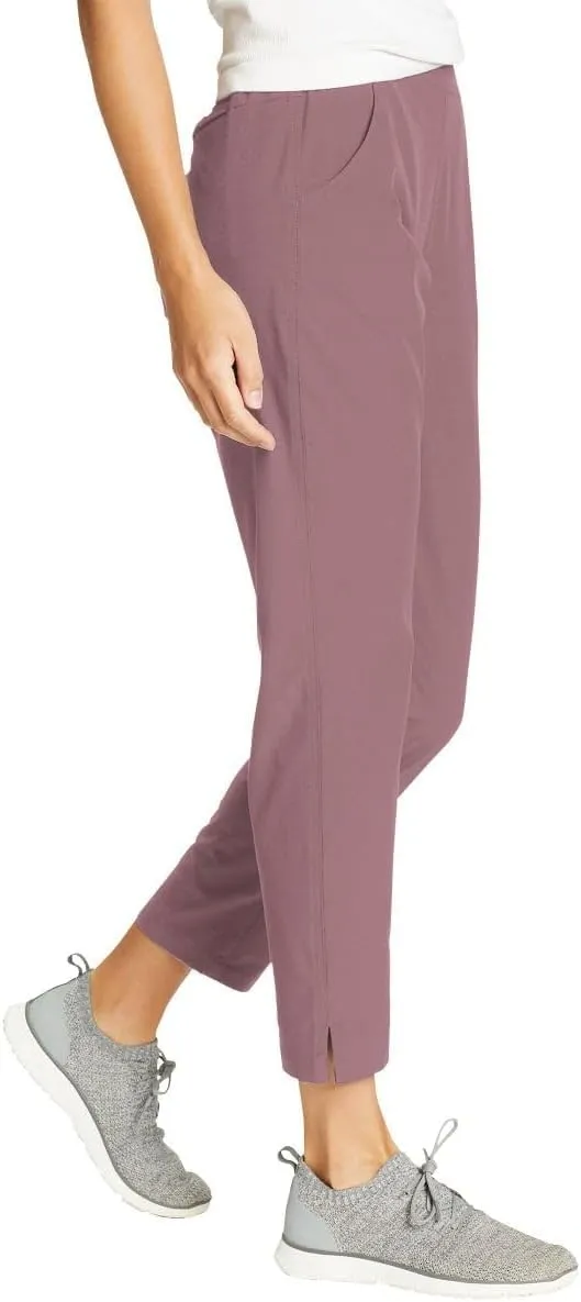 Eddie Bauer Travel Pants Women - Lightweight Elastic Waistband Ankle Pants
