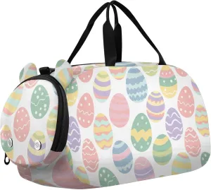Eggs Duffel Bag with Shoes Compartment Large Capacity Kids Overnight Duffel Bag for Beach Swim Bags Pool Sports