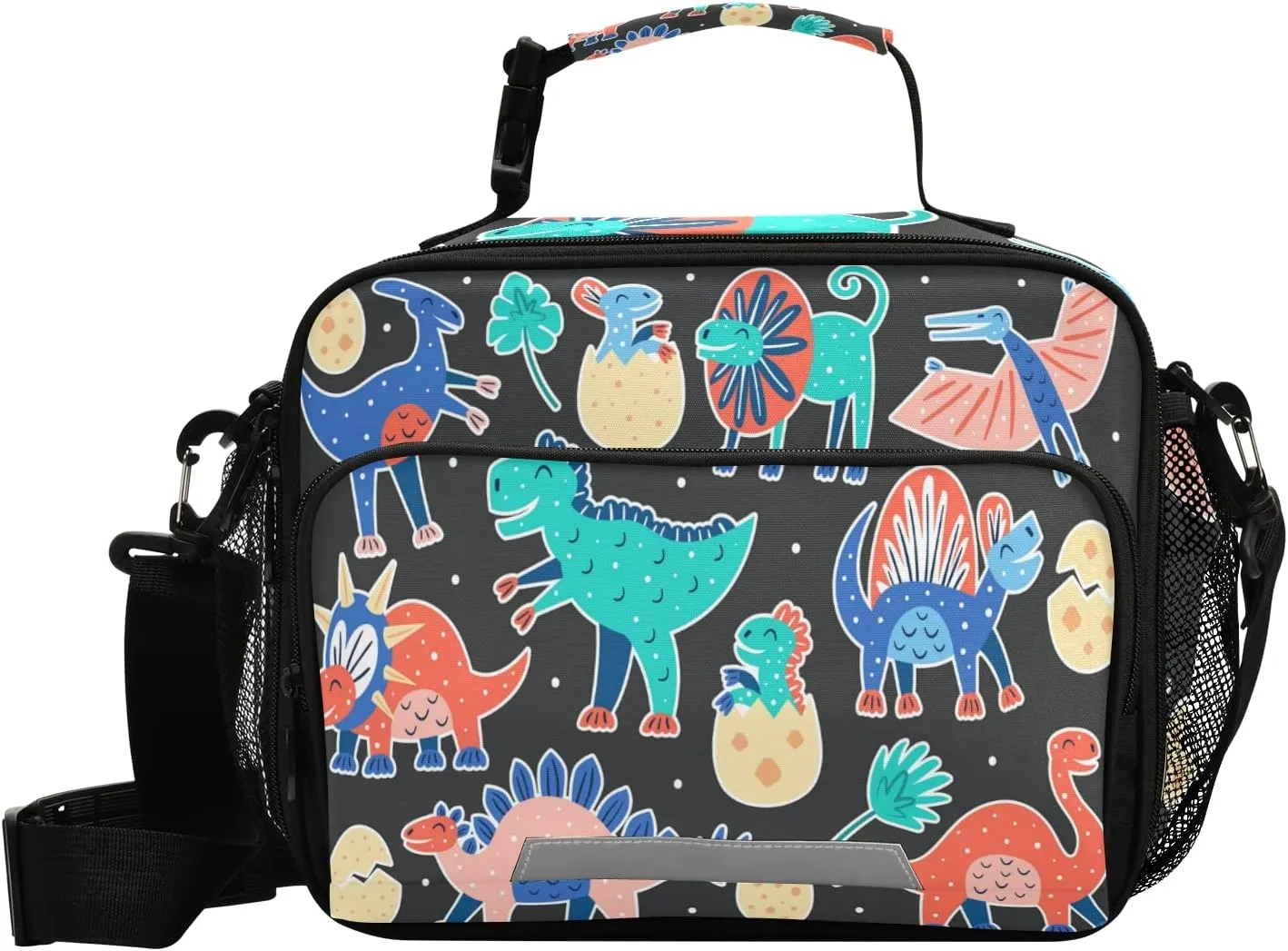 Eionryn Prehistoric Animals Dinosaur Lunch Bags Cartoon Lunch Box Insulated Cooler Bag Reusable Tote Shoulder Bag for Outdoor Picnic Meal Office