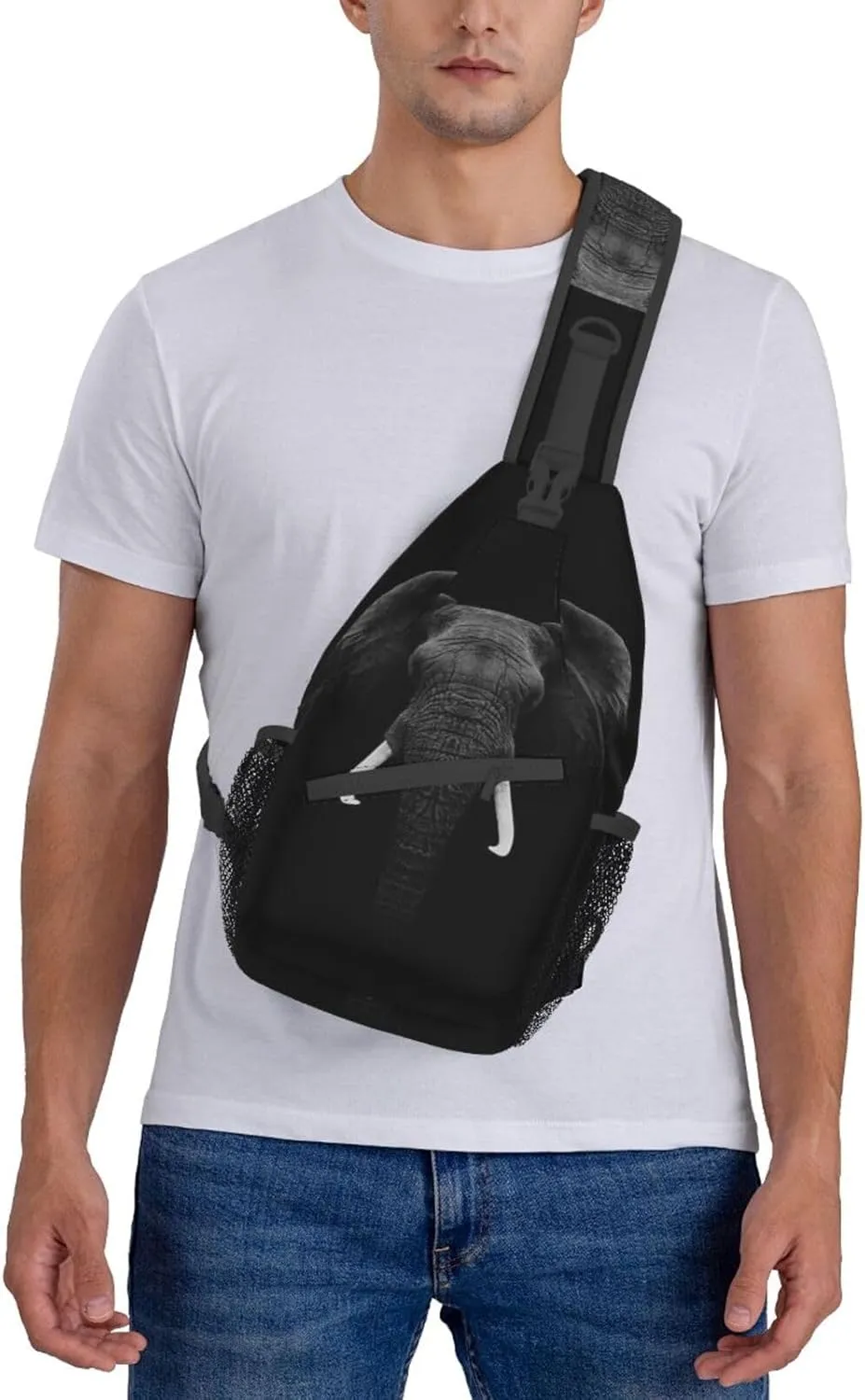 Elephant Crossbody Bag Animal Shoulder Bag Backpack Cute Sling Bag Chest Casual Daypack for Outdoor