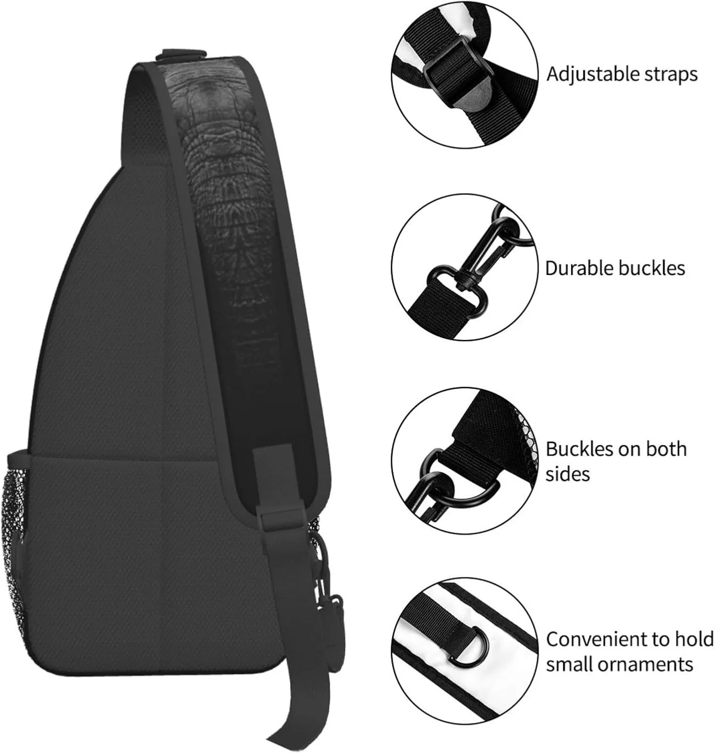Elephant Crossbody Bag Animal Shoulder Bag Backpack Cute Sling Bag Chest Casual Daypack for Outdoor