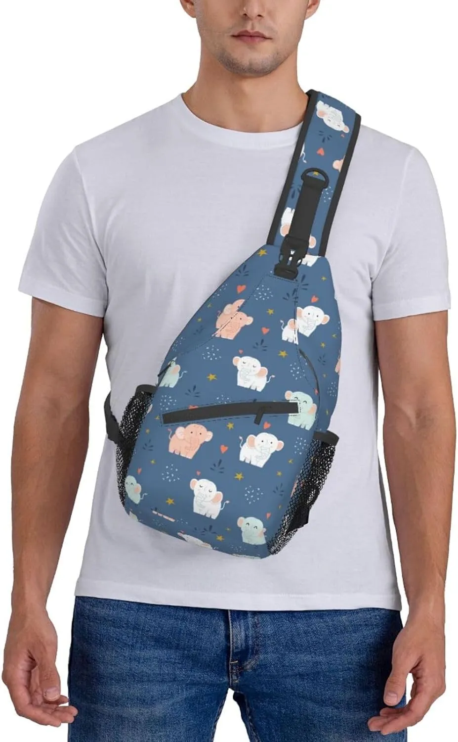 Elephant Crossbody Bag Animal Shoulder Bag Backpack Cute Sling Bag Chest Casual Daypack for Outdoor