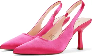 Elisabet Tang 3.14 in Trendy Slingback Stiletto Pumps for Women - Sexy Slip on Pointed Closed Toe mid High Heels Daily Party Office