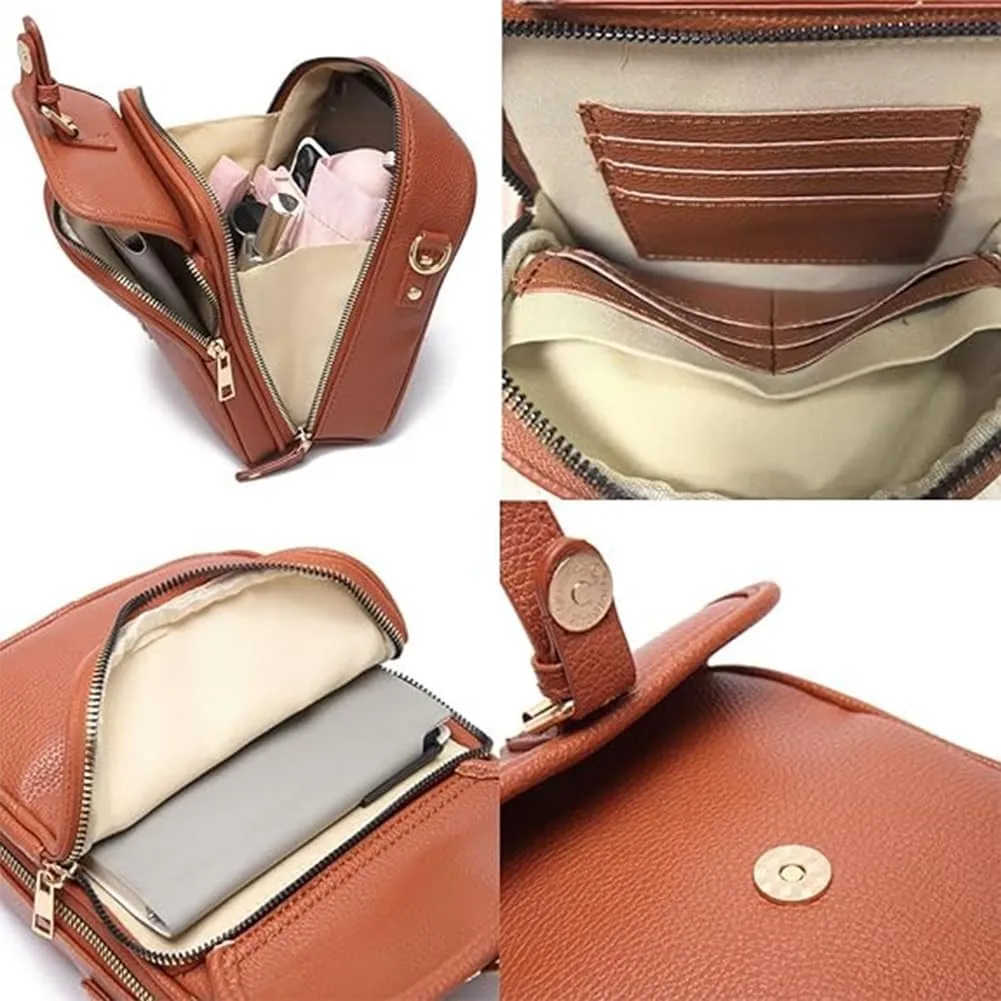Enjoyaitlife Crossbody Bag, Enjoyaitlife Crossbody Purse, Large Capacity Anti-Theft Vintage Bag with 10 Card Slots